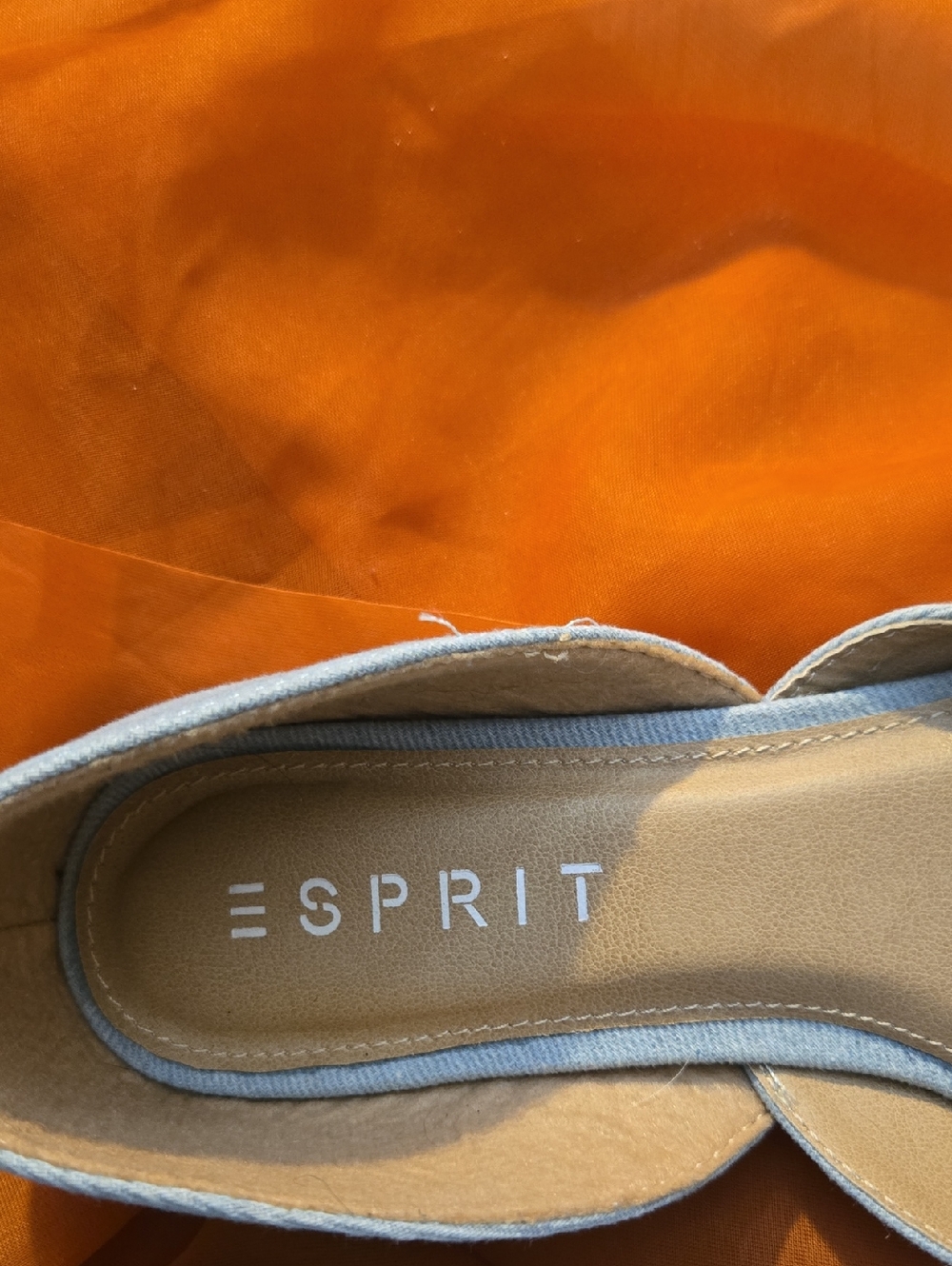 Esprit Powder Blue Bow Pointed Toe D'Orsay Flats - Picture 2 of 4